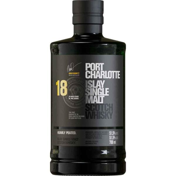 Bruichladdich Port Charlotte 18YO 51,5% Vol. 0,7 Ltr. Flasche Whisky