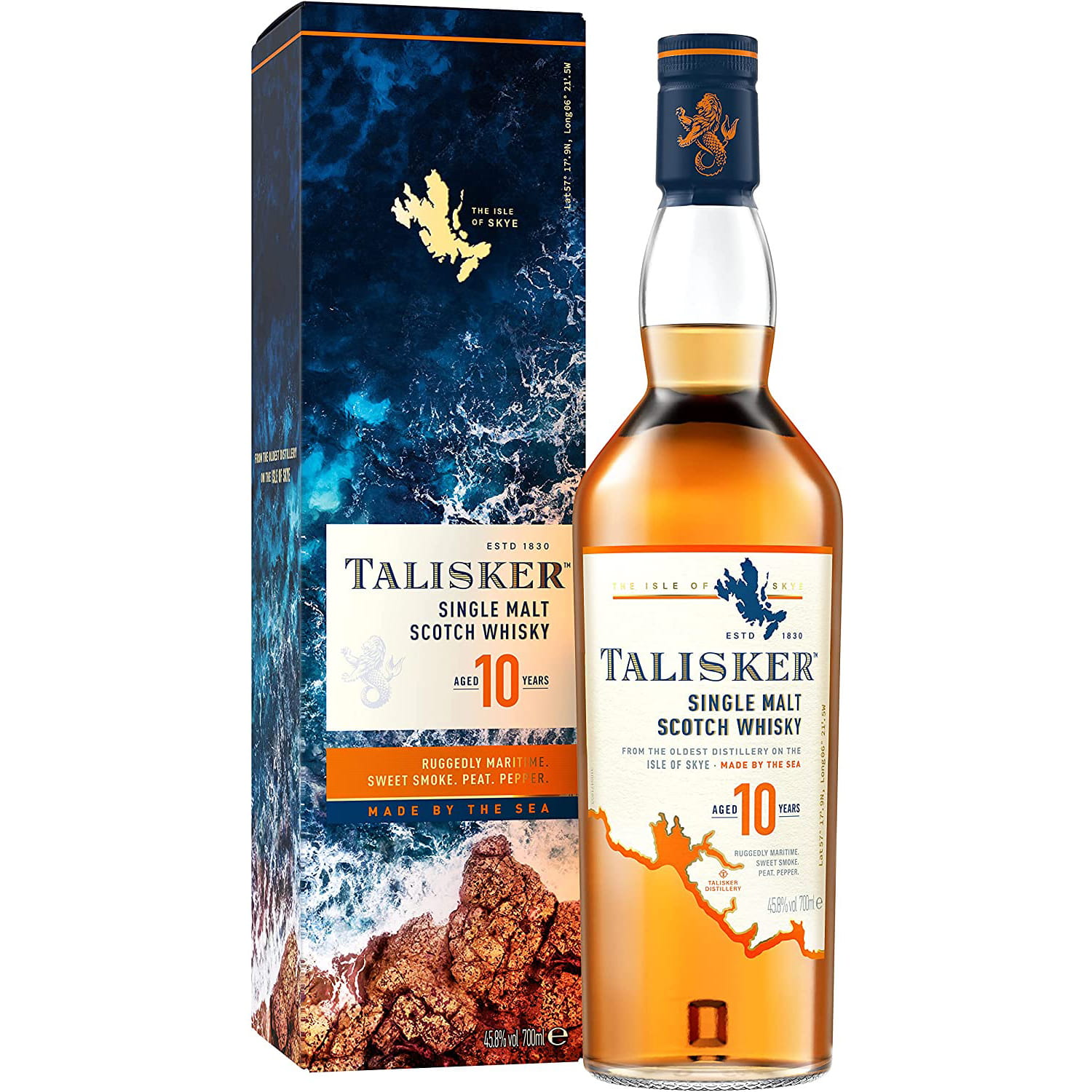 Talisker 10 Single Whisky | Malt Schleuder 0,70l 45,8% Jahre Sprit