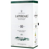 Laphroaig 10 Jahre Geschenkbox mit 2 Nosinggläsern 0,70 Ltr. Flasche 40% Vol. Whisky