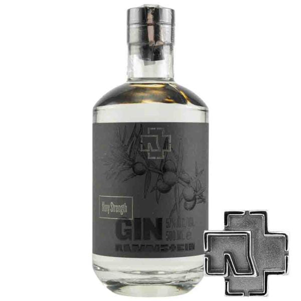 Rammstein Navy Strength Gin + Metall Pin 57% Vol. 0,5 Ltr. Flasche