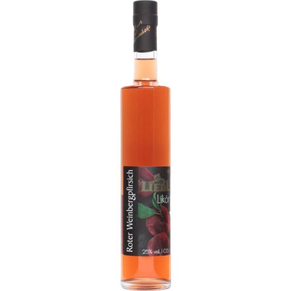 Liebl Roter Weinbergpfirsichlikör 25% Vol. 0,5 Ltr. Flasche