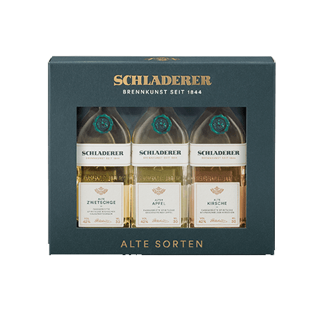 Schladerer "Alte Sorten" Miniaturen 42% Vol. 3 x 0,03l Flaschen