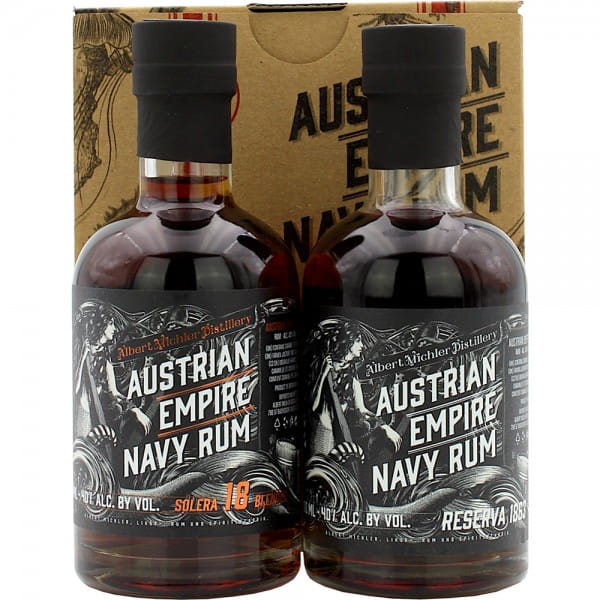 Austrian Empire Navy Rum Reserve 1863 + Solera 18YO Geschenkset 2 x 0,2 Ltr. Flaschen 40% Vol.