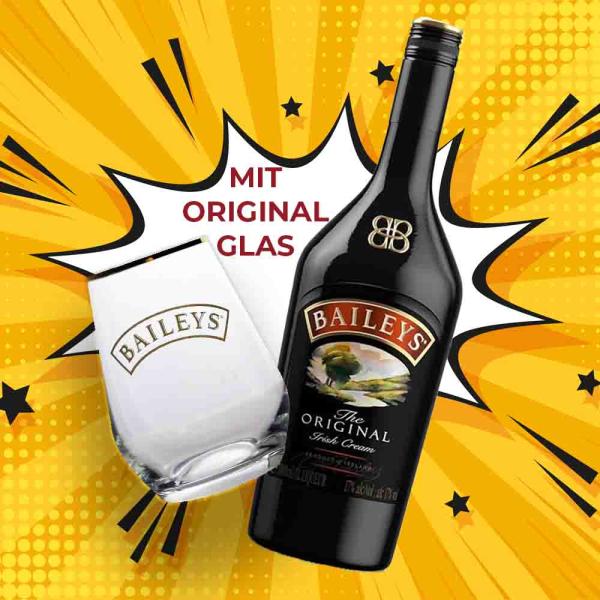 Baileys Irish Cream mit original Glas 17% Vol. 0,7 Ltr. Flasche