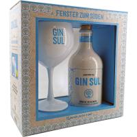 Gin Sul Dry Gin Geschenkset mit Ballonglas 43% Vol. 0,5 Ltr. Flasche