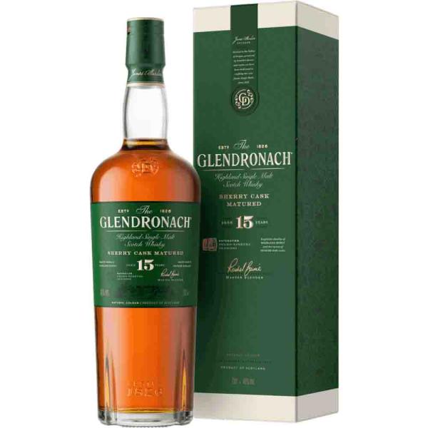 Glendronach 15 Jahre Sherry Cask Matured 46% Vol. 0,7 Ltr. Flasche Whisky