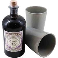 Monkey 47 Gin mit 2 Monkey Keramik-Becher 0,50 Ltr. Flasche, 47% vol.
