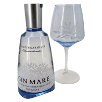 Gin Mare Set mit 1 Glas Mediterranean Gin 0,7 Ltr. 42,7% Vol.