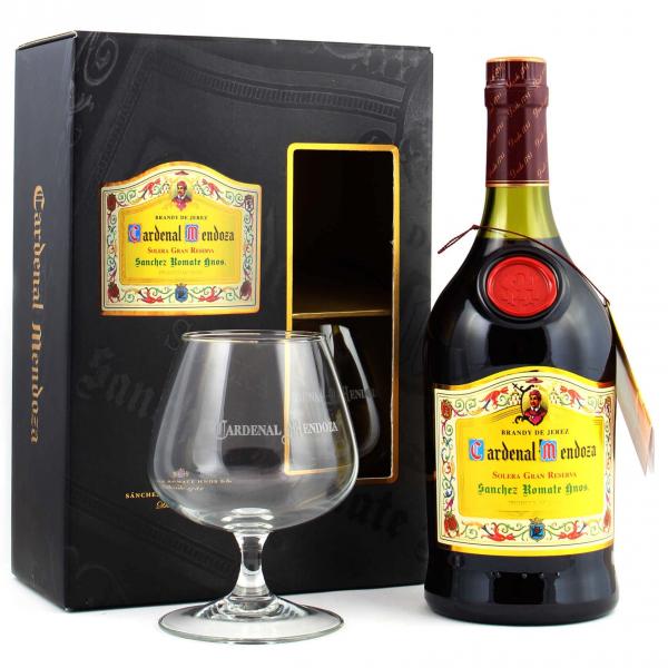 Cardenal Mendoza mit Cognac Schwenker 40% Vol. 0,7 Ltr. Flasche