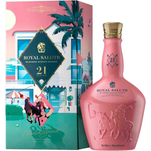 Chivas Regal Royal Salute 21 Jahre Miami Polo Edition 40% Vol. 0,7 Ltr. Flasche