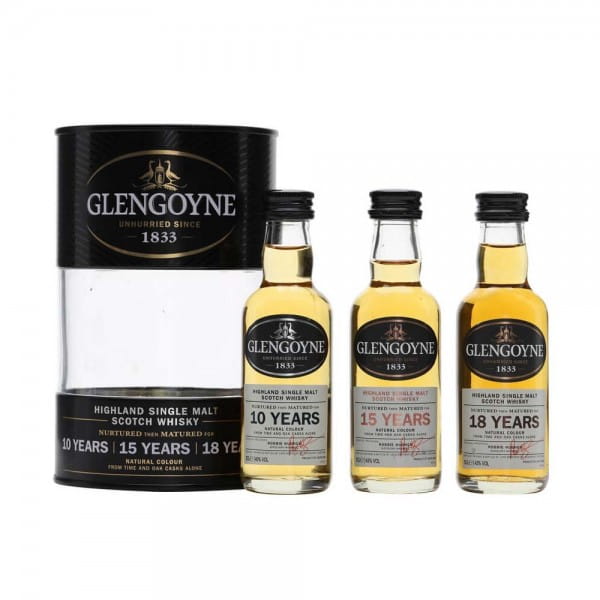 Glengoyne Miniaturset 10,15,18 Jahre 42% Vol. 3 x 0,05 Liter Whisky