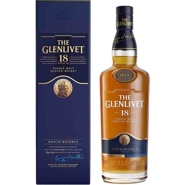 Glenlivet 18 Jahre Whisky 0,70l Batch Reserve in Geschenkverpackung 40% Vol.