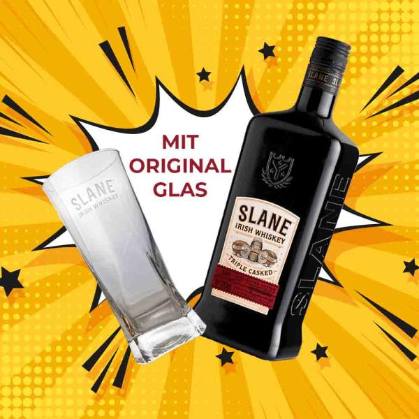 Slane Irish Whisky mit original Glas 40% Vol. 0,70 Ltr. Flasche