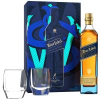 Johnnie Walker Blue Label Geschenkset mit 2 Gläser 0,70 Ltr. Flasche 40% Vol. Whisky