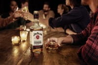 Jim Beam Bundle mit 2 Gläsern Kentucky Straight Bourbon Whisky 1,0 Liter
