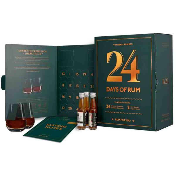 World Class Spirits 1423 24 Days of Rum Green Edition Adventskalender 24 x 0,02 Ltr 43,7% vol.