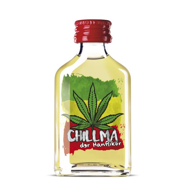 Chillma Hanf-Limetten-Likör 0,02l, 20 Stück im Karton 17% Vol.