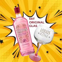 Larios Rosé Gin mit original Glas 0,70l 37,5% Vol.