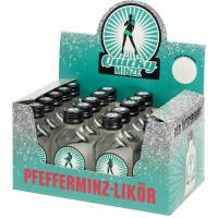 Quicky Minze - Pfefferminzlikör sort. Girl & Boy 0,02l, 20 Stück im Karton 18% Vol.