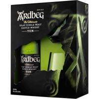 Ardbeg 10 Islay Single Malt Whisky mit 2 Gläsern 0,70 Ltr. Flasche 46% Vol.